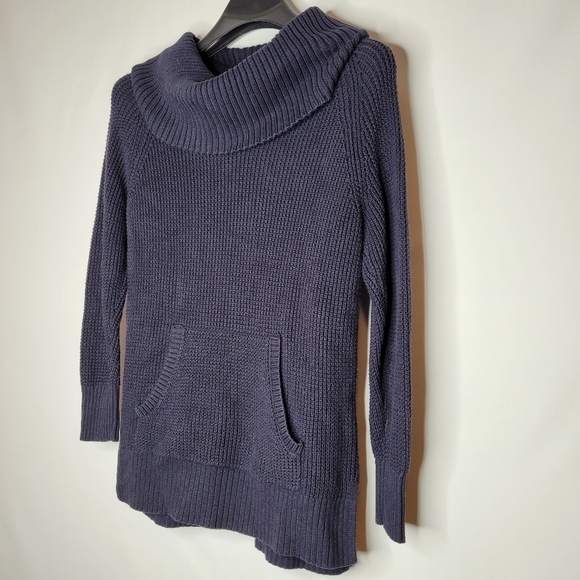 Michael Kors Grey Ribbed Cowl Neck Knit Sweater - Picture 3 of 11